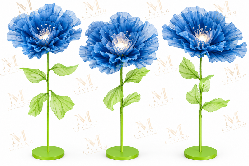 Set of three giant flower stands