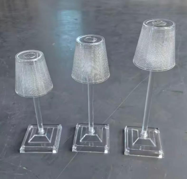 Acrylic Table Lamp Centrepieces, Set of 3
