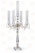 5-Arm Crystal Acrylic Candelabra, 95 cm