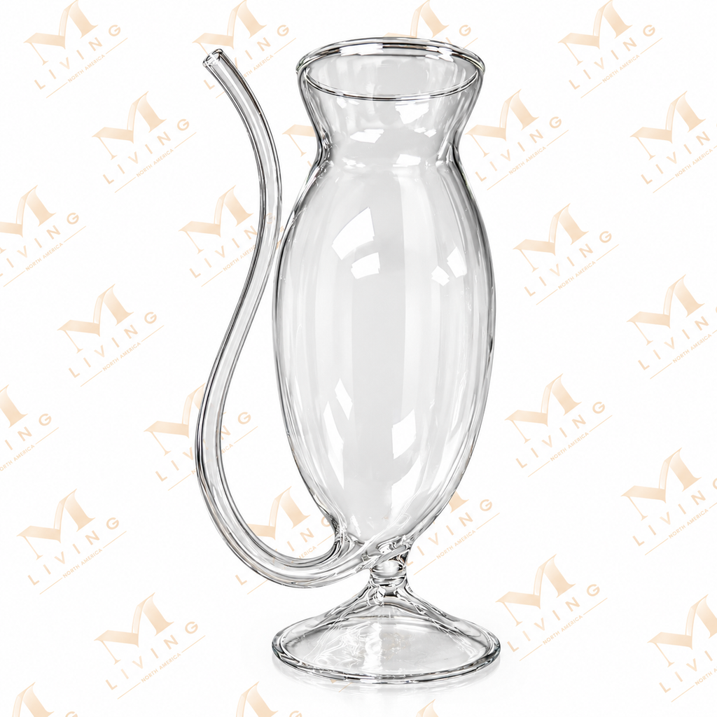 Sipping Glass with Built-in Straw, 340 ml