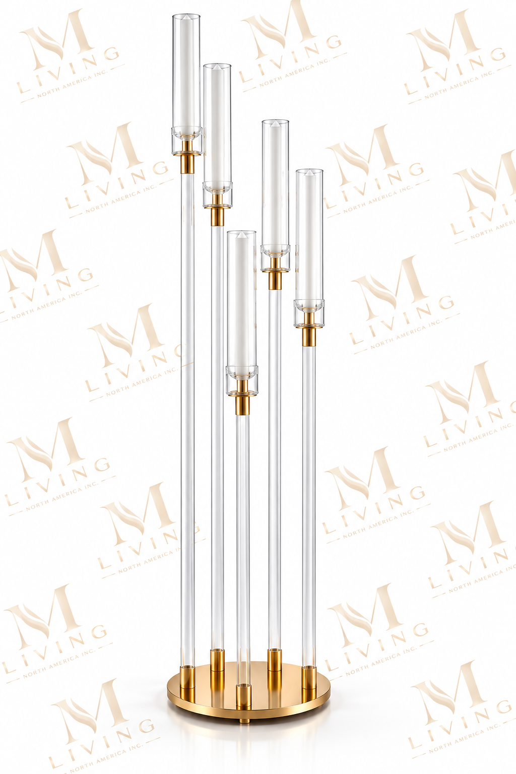 5-Head Acrylic Candle Stand