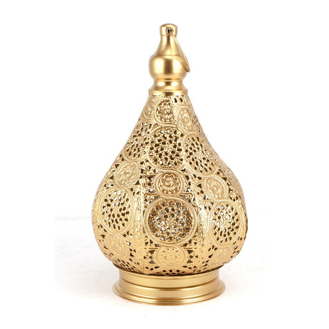 Gold Teardrop Cutwork Lantern