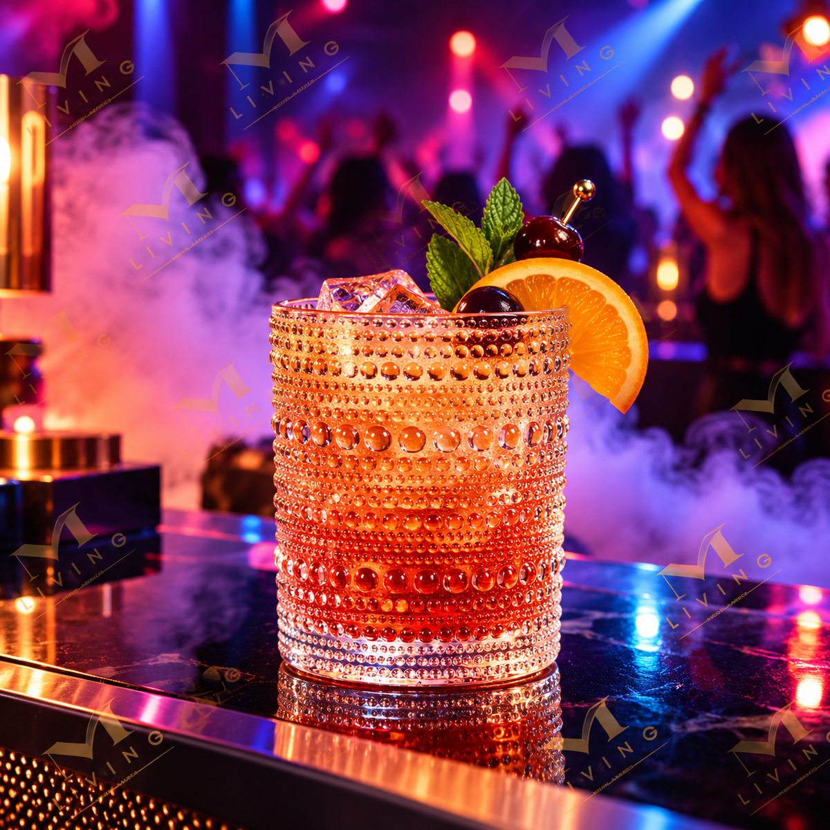 Hobnail Glass Tumbler, 450 ml