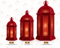 Velvet Moroccan Cutwork Lanterns, Set of 3