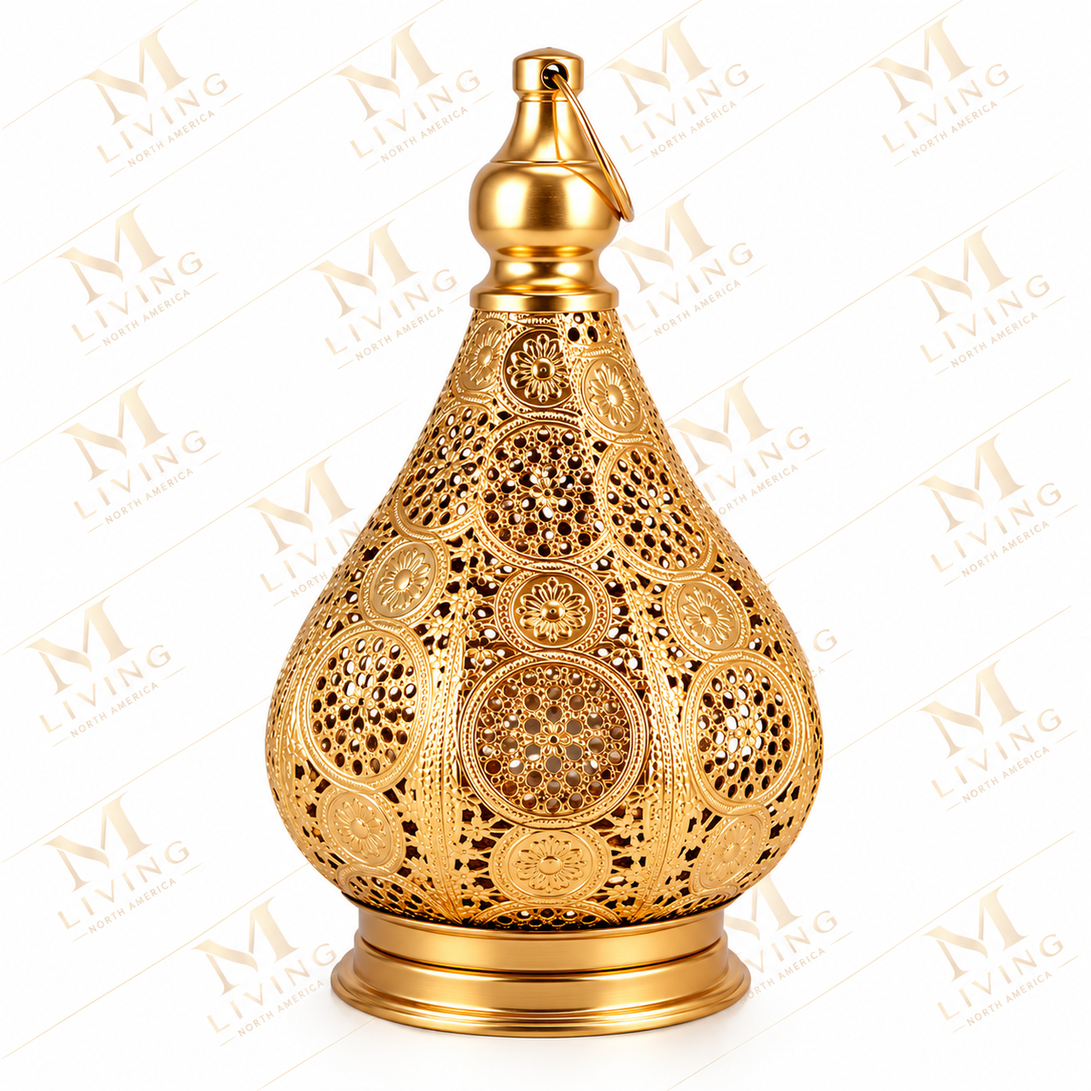 Gold Teardrop Cutwork Lantern