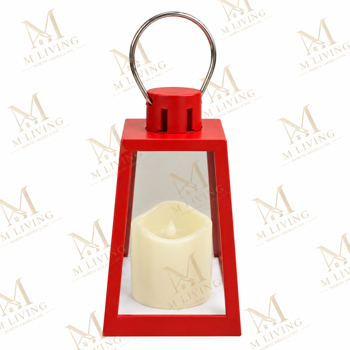 Large Trapezoid LED Candle Lantern