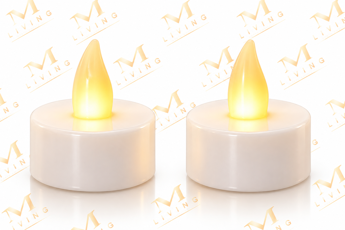 LED Tea Light Candles, Warm Yellow (Pack of 24)